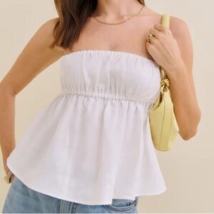 Reformation Inez Linen Top